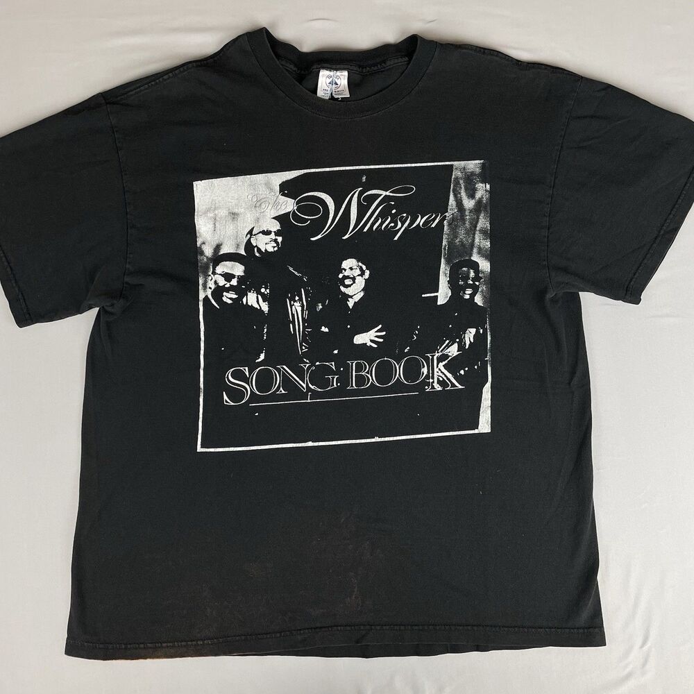 The O'JAYS And The WHISPERS T-Shirt Men’s XL Black White Graphic Vtg Y2K 2000